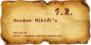 Veidner Miklós névjegykártya